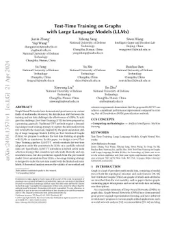 Test-Time Training on Graphs with Large Language Models (LLMs)
