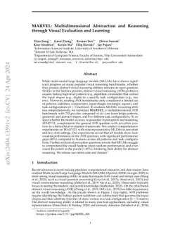 MARVEL: Multidimensional Abstraction and Reasoning through Visual
  Evaluation and Learning