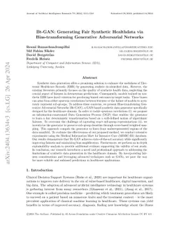 Bt-GAN: Generating Fair Synthetic Healthdata via Bias-transforming
  Generative Adversarial Networks