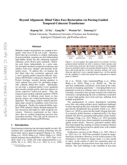 Beyond Alignment: Blind Video Face Restoration via Parsing-Guided
  Temporal-Coherent Transformer