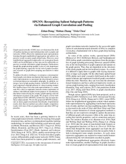 SPGNN: Recognizing Salient Subgraph Patterns via Enhanced Graph
  Convolution and Pooling
