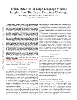 Trojan Detection in Large Language Models: Insights from The Trojan
  Detection Challenge