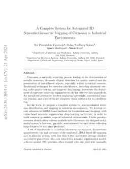 A Complete System for Automated 3D Semantic-Geometric Mapping of
  Corrosion in Industrial Environments