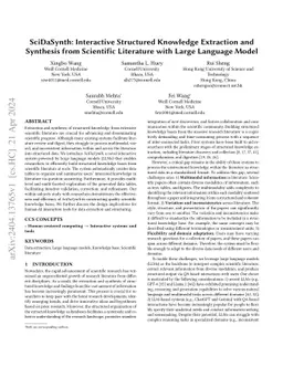 SciDaSynth: Interactive Structured Data Extraction from Scientific Literature with Large Language Model
