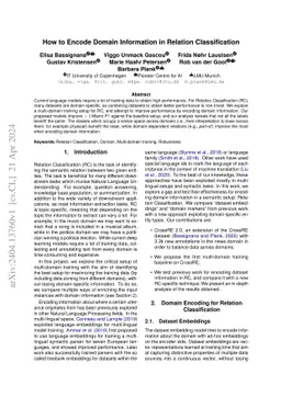 How to Encode Domain Information in Relation Classification