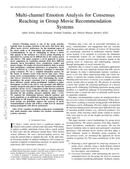 Multi-channel Emotion Analysis for Consensus Reaching in Group Movie
  Recommendation Systems