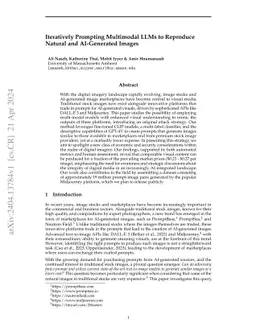 Iteratively Prompting Multimodal LLMs to Reproduce Natural and
  AI-Generated Images