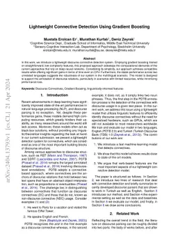 Lightweight Connective Detection Using Gradient Boosting