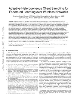 Adaptive Heterogeneous Client Sampling for Federated Learning over
  Wireless Networks