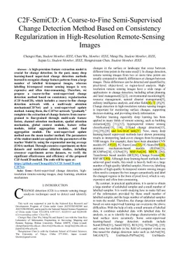 C2F-SemiCD: A Coarse-to-Fine Semi-Supervised Change Detection Method
  Based on Consistency Regularization in High-Resolution Remote Sensing Images