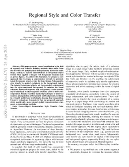 Regional Style and Color Transfer