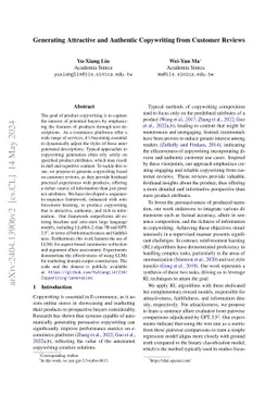 Generating Attractive and Authentic Copywriting from Customer Reviews