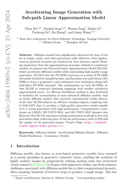 Accelerating Image Generation with Sub-path Linear Approximation Model