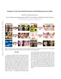 Gorgeous: Create Your Desired Character Facial Makeup from Any Ideas