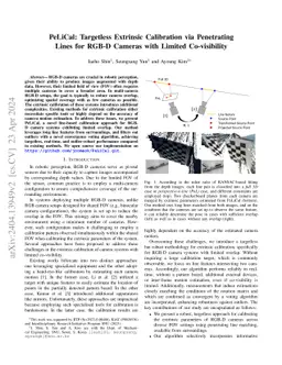 PeLiCal: Targetless Extrinsic Calibration via Penetrating Lines for
  RGB-D Cameras with Limited Co-visibility