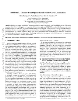 DEQ-MCL: Discrete-Event Queue-based Monte-Carlo Localization