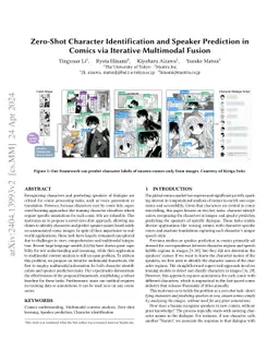 Zero-Shot Character Identification and Speaker Prediction in Comics via
  Iterative Multimodal Fusion