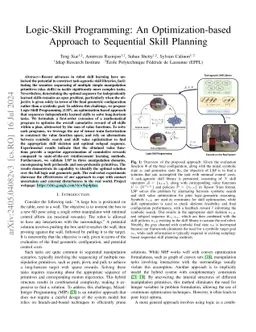 Logic-Skill Programming: An Optimization-based Approach to Sequential
  Skill Planning