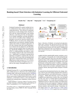Ranking-based Client Selection with Imitation Learning for Efficient
  Federated Learning