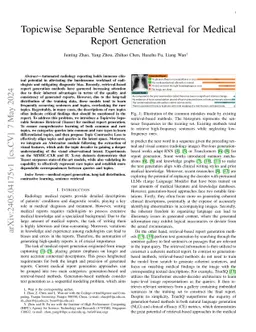 Topicwise Separable Sentence Retrieval for Medical Report Generation