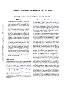 Exploring Correlations of Self-Supervised Tasks for Graphs