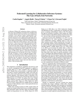 Federated Learning for Cooperative Inference Systems: The Case of Early
  Exit Networks