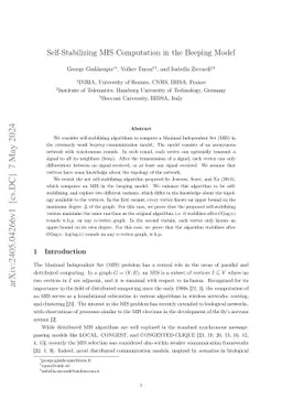 Self-Stabilizing MIS Computation in the Beeping Model