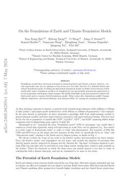 On the Foundations of Earth and Climate Foundation Models