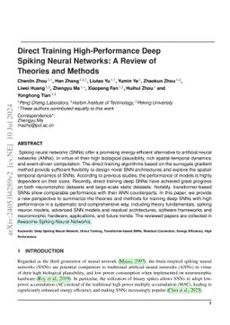 Direct Training High-Performance Deep Spiking Neural Networks: A Review
  of Theories and Methods