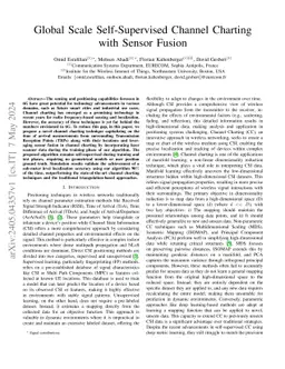 Global Scale Self-Supervised Channel Charting with Sensor Fusion