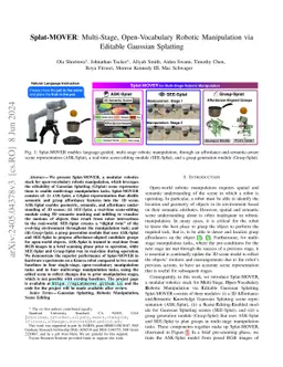 Splat-MOVER: Multi-Stage, Open-Vocabulary Robotic Manipulation via
  Editable Gaussian Splatting