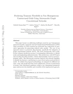 Predicting Transonic Flowfields in Non-Homogeneous Unstructured Grids
  Using Autoencoder Graph Convolutional Networks