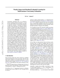 Weakly-Supervised Residual Evidential Learning for Multi-Instance
  Uncertainty Estimation