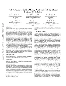 Fully Automated Selfish Mining Analysis in Efficient Proof Systems
  Blockchains