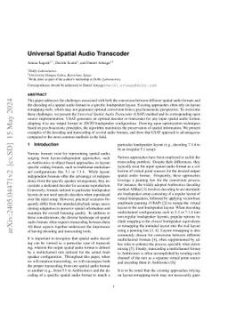 Universal Spatial Audio Transcoder