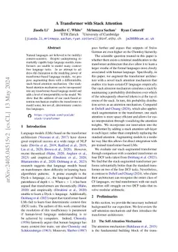 A Transformer with Stack Attention