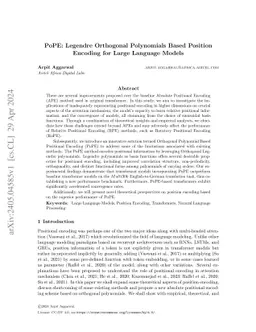 PoPE: Legendre Orthogonal Polynomials Based Position Encoding for Large
  Language Models