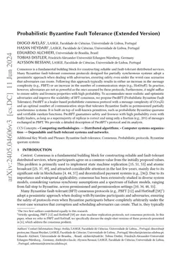 Probabilistic Byzantine Fault Tolerance (Extended Version)