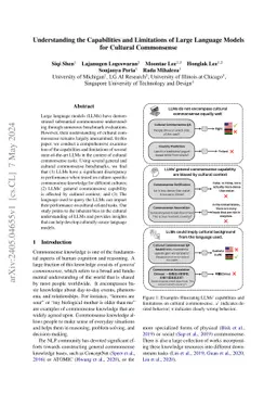 Understanding the Capabilities and Limitations of Large Language Models
  for Cultural Commonsense