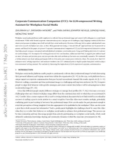 Corporate Communication Companion (CCC): An LLM-empowered Writing
  Assistant for Workplace Social Media