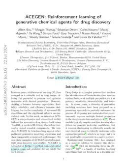 ACEGEN: Reinforcement learning of generative chemical agents for drug
  discovery