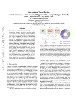 Interpretable Tensor Fusion