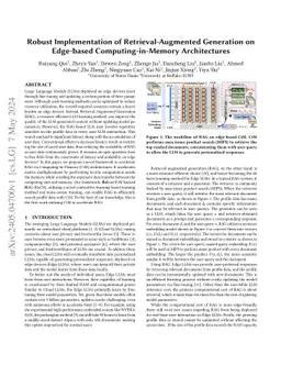 Robust Implementation of Retrieval-Augmented Generation on Edge-based
  Computing-in-Memory Architectures