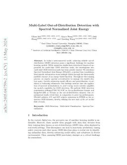 Multi-Label Out-of-Distribution Detection with Spectral Normalized Joint
  Energy