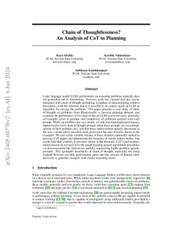 Chain of Thoughtlessness? An Analysis of CoT in Planning