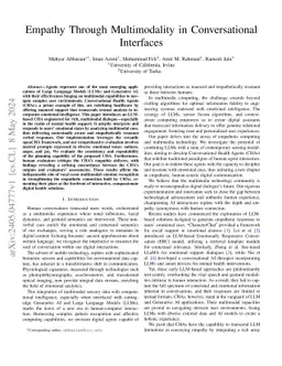 Empathy Through Multimodality in Conversational Interfaces