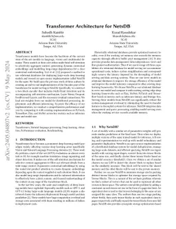 Transformer Architecture for NetsDB