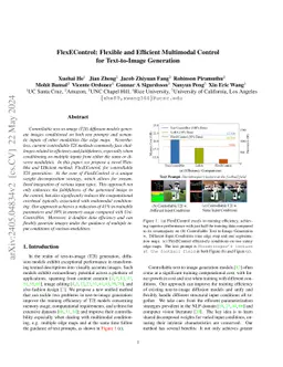 FlexEControl: Flexible and Efficient Multimodal Control for
  Text-to-Image Generation