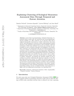 Explaining Clustering of Ecological Momentary Assessment Data Through
  Temporal and Feature Attention