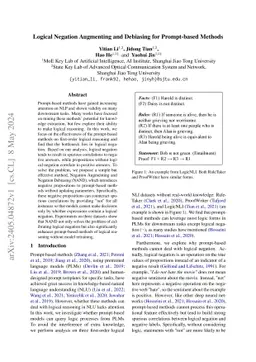 Logical Negation Augmenting and Debiasing for Prompt-based Methods